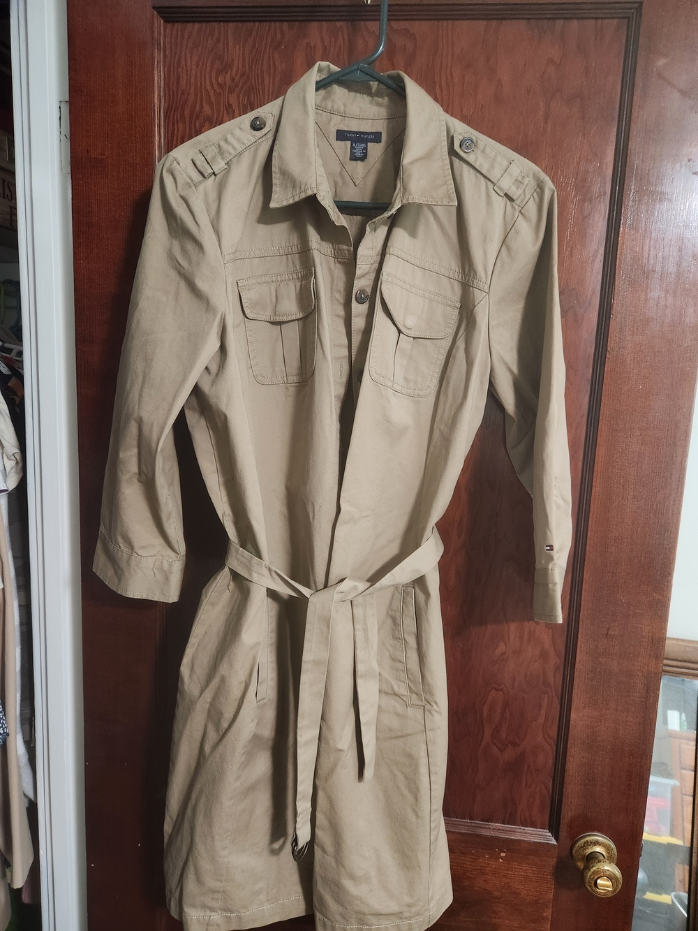 Tommy Hilfiger Khaki Utility Maxi Dress